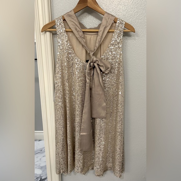 Design 365 Back Tie Sequin Mini Dress - Picture 4 of 8